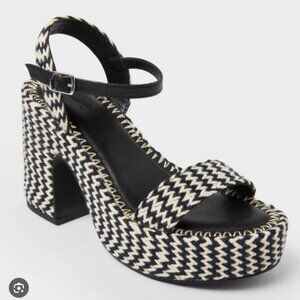Madeline Woven Platform Sandal Heels